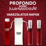 VARÁZSLATOS NAPOK - NŐI ILLATGARDRÓB (2 ILLATTAL ÉS 1 DB FIOLATARTÓ ALUMINIUM TOKKAL ÉS 1 DB LUXUS BÁRSONYTASAKKAL)