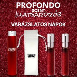   VARÁZSLATOS NAPOK - NŐI ILLATGARDRÓB (2 ILLATTAL ÉS 1 DB FIOLATARTÓ ALUMINIUM TOKKAL ÉS 1 DB LUXUS BÁRSONYTASAKKAL)