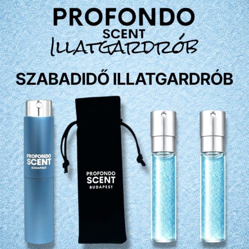 SZABADIDŐ ILLATGARDRÓB - FÉRFIAKNAK (2 ILLATTAL ÉS 1 DB FIOLATARTÓ ALUMINIUM TOKKAL)